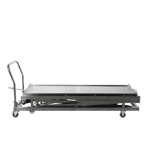High-Quality Stainless Steel Body Lifting Trolley Funeral Corpse Trolley Mortuary Lifting Car