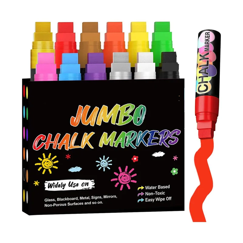 3 6 10 15 mm Tip Chalk Markers Premium Liquid Chalkboard Neon Pens Erasable LED board marker set
