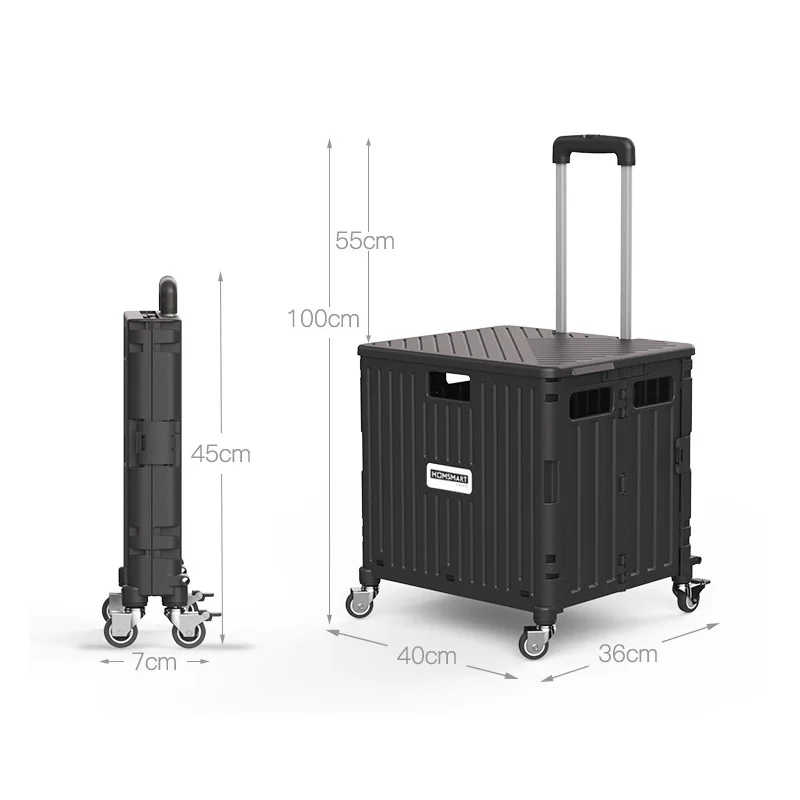 New Type Four Wheels Folding Box Cart Trolley for Korea