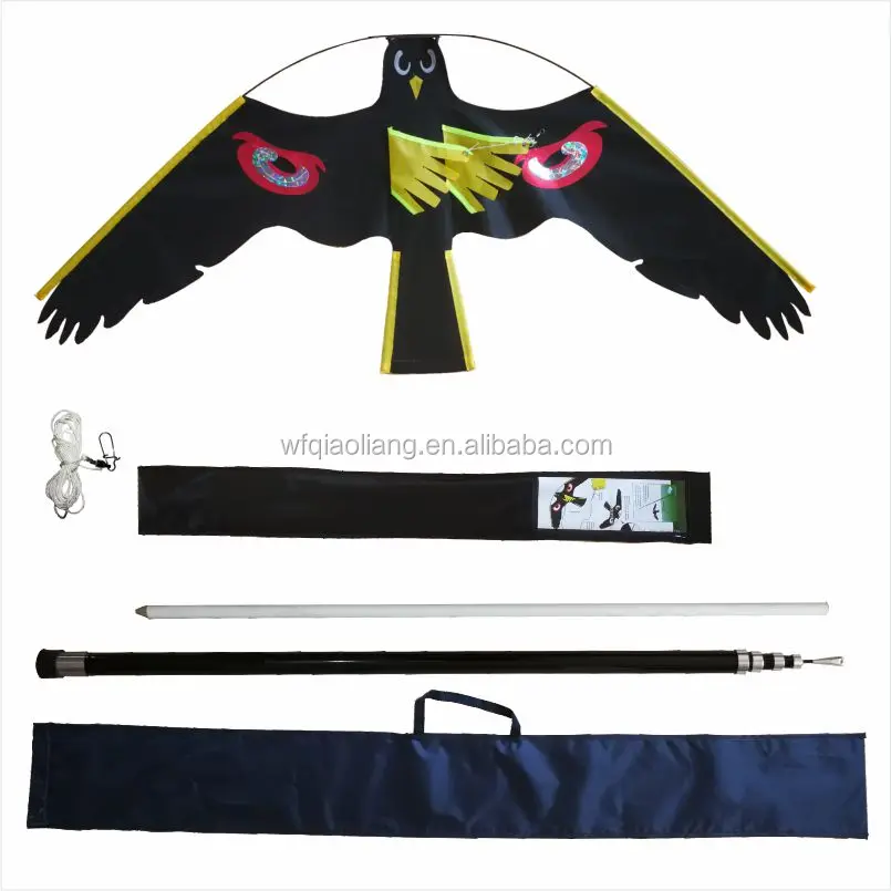 Qiao Liang Laser reflective bird kite capable of stimulating bird eyes  Scare Bird Kite For Farmers