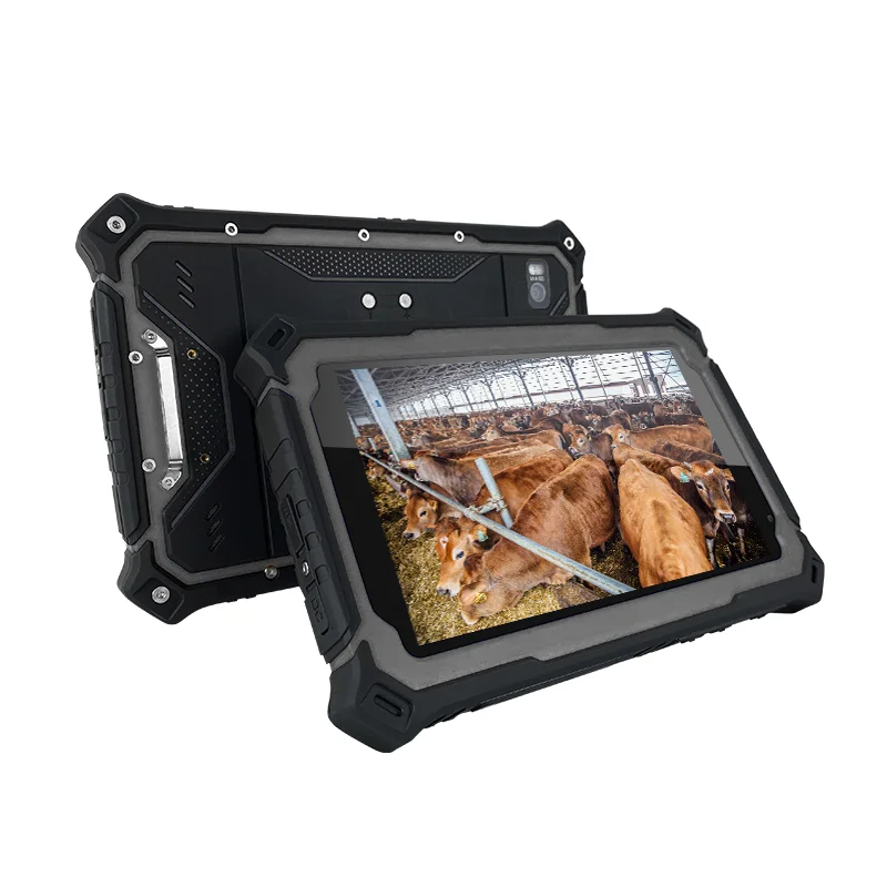 HUGEROCK R71 uhf Sunlight Readable 1000 nit Manufacture Table Barcode Card Rfid Reader intrinsically Android Panel rugged tablet