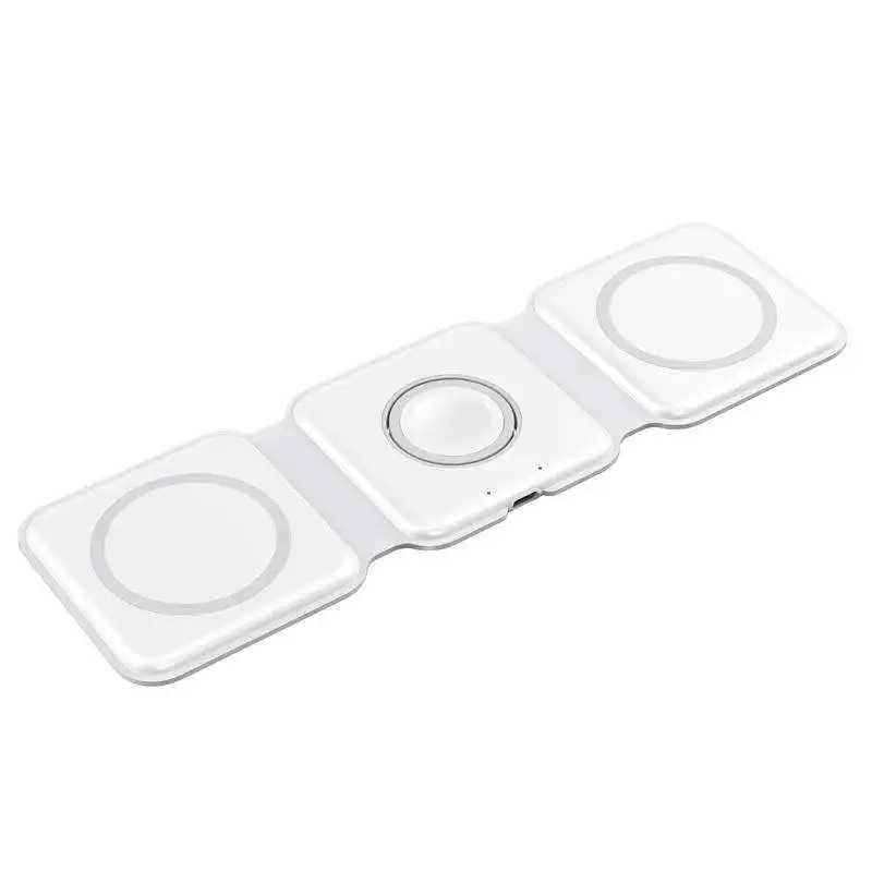 3 in 1 foldable Wireless Charger Magsafe Factory Wholesale 15W Fast Station  for Apple iPhone 13 Airpods iWatch 7