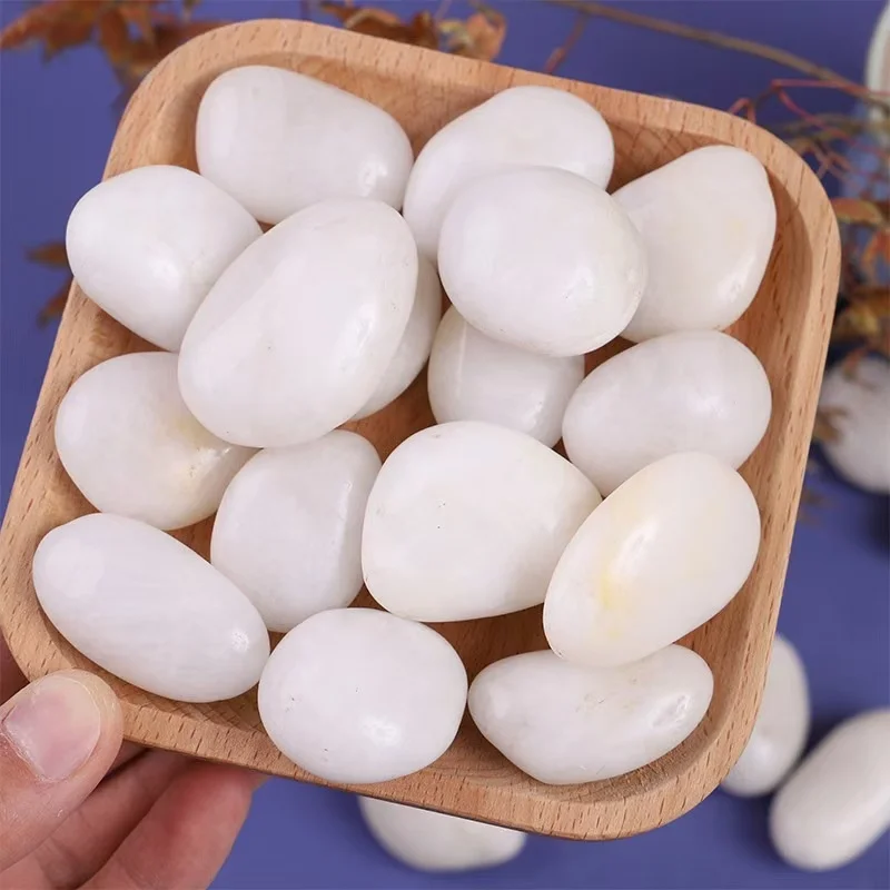 Decorative garden cobblestones for sale snow white pebbles white stone natural garden  black river rocksgranite cobble stone