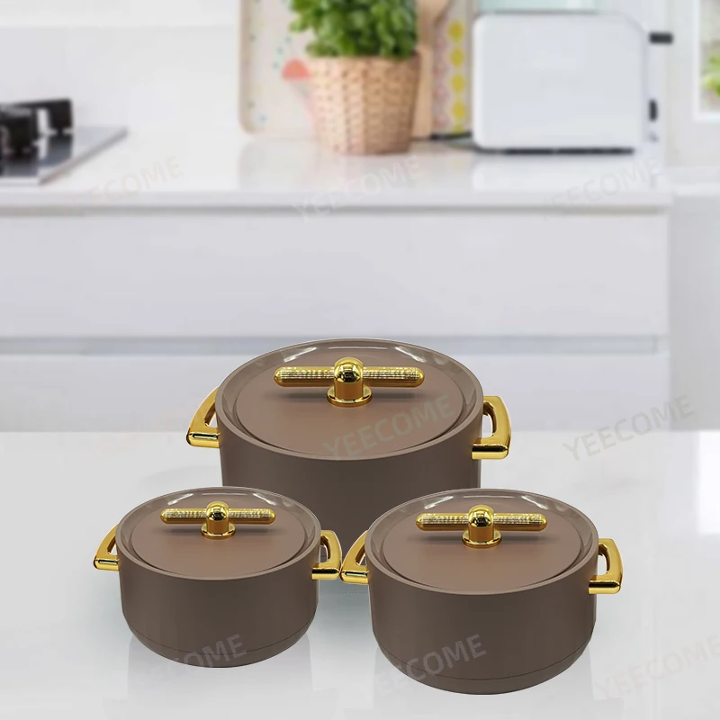 Custom Logo New Luxury Simple Style  Casseroles  1.5L 2L 2.5L   Warmer Food Containers Kitchen  Food Storage Container