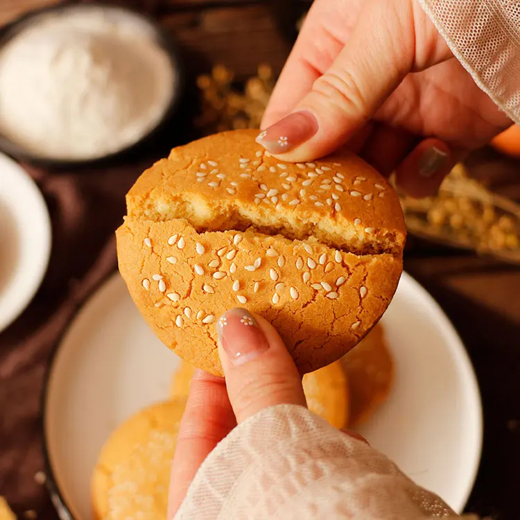 Sesame cake  sweet cake  120g sesame cookies Sesame Shortbread Cracker