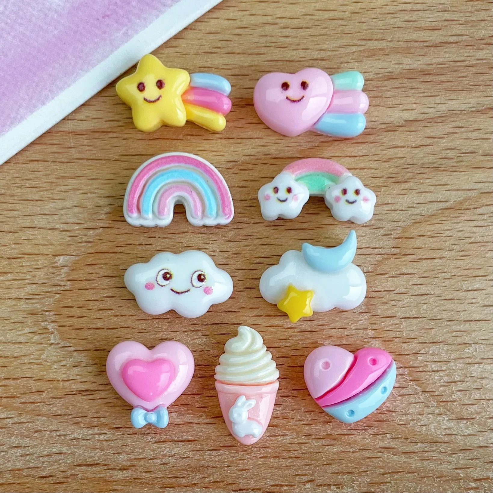 Mini Black Pink Pencil Capsule Skull Bow Tie Pill Candy Kitty Cat Resin Accessories Bow Jewelry Nail Art Decoration Charms