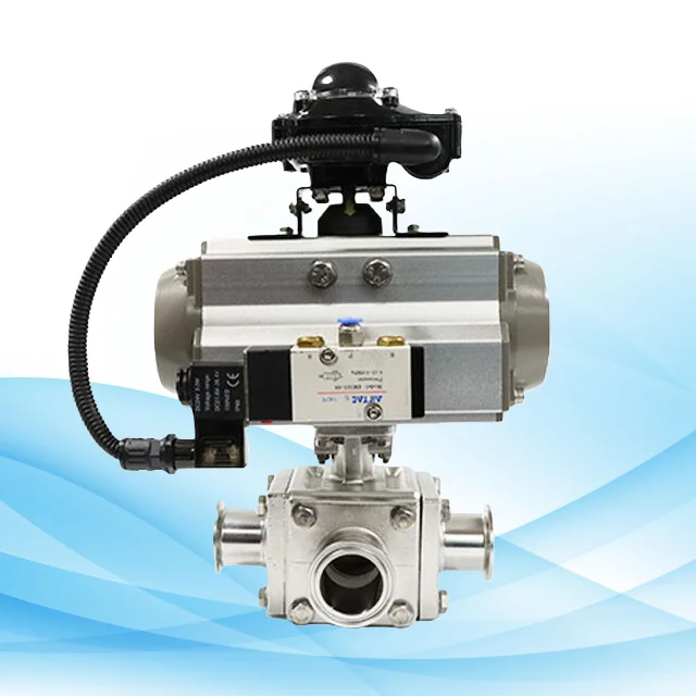 Premium ANSI 150LB SS 304/316 JIS 10K 1.6Mpa WCB Pneumatic 3-Piece Flanged Ball Valve