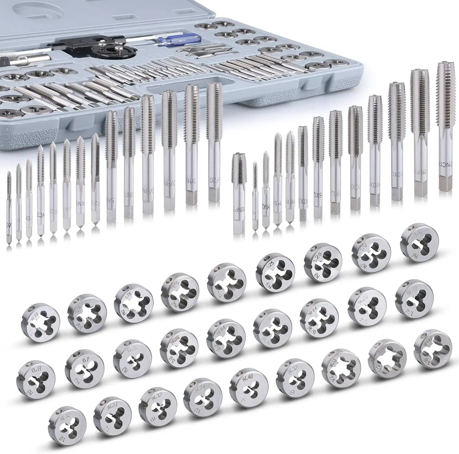 Hot Sale 60Pcs Master Tap and Die Set Essential Threading Tool Kit