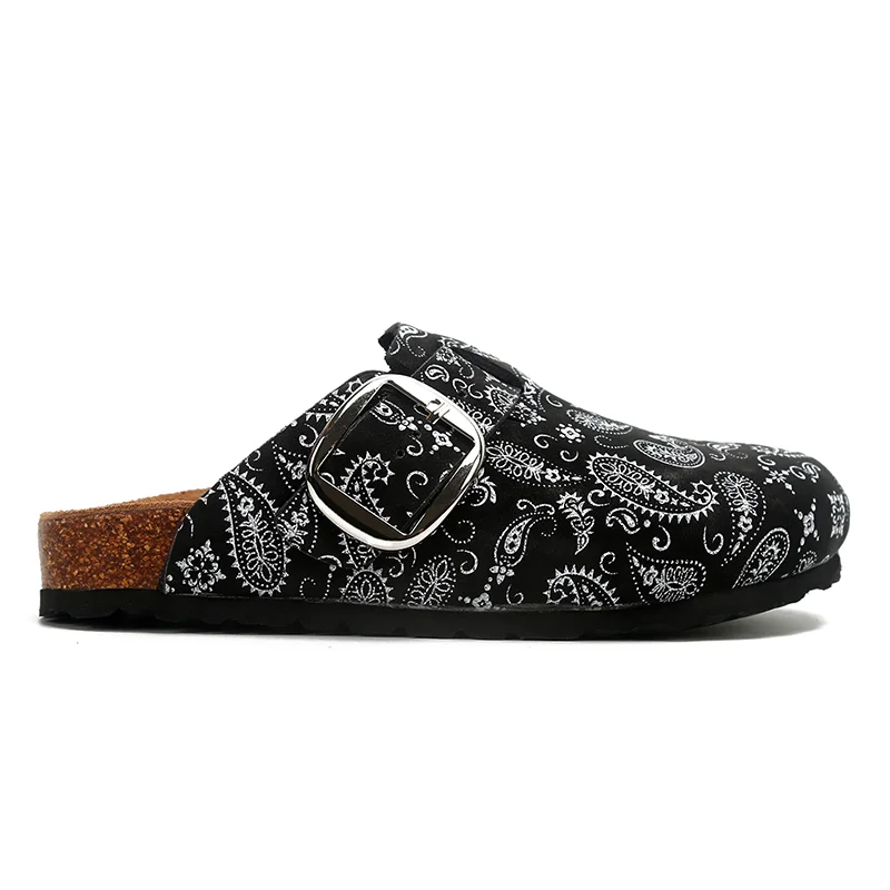 High Quality fashion brand design black mule clog wooden Shoes For Women