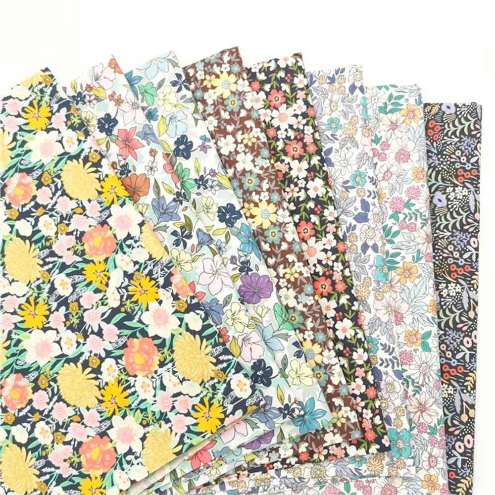 Low MOQ 100% Organic Cotton Printed Floral Fabric High Quality Breathable Stretch Comfortable for Garment Dress Bedding Sheets
