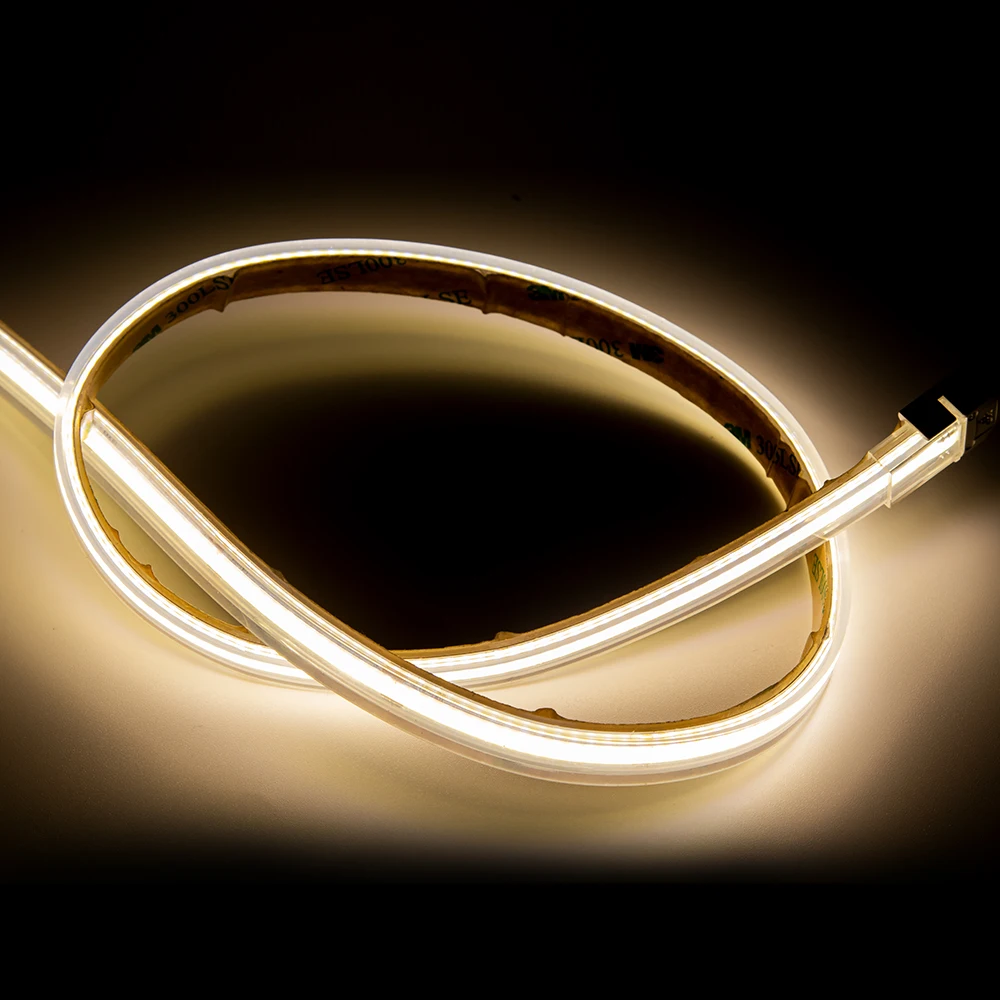 Relight super thin 5mm width 400CHIP 6000K white color DC 12V 24V 7.2W high CRI Ra90 flexible COB led strip light