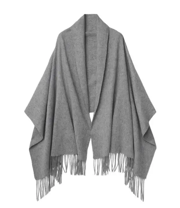 Solid Mens Wool Scarf New Heavy Thick Winter Women Mens100% Wool Shawl Scarf