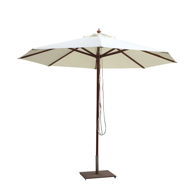 Goodluck garden patio umbrella outdoor center pole wood umbrella patio umbrella