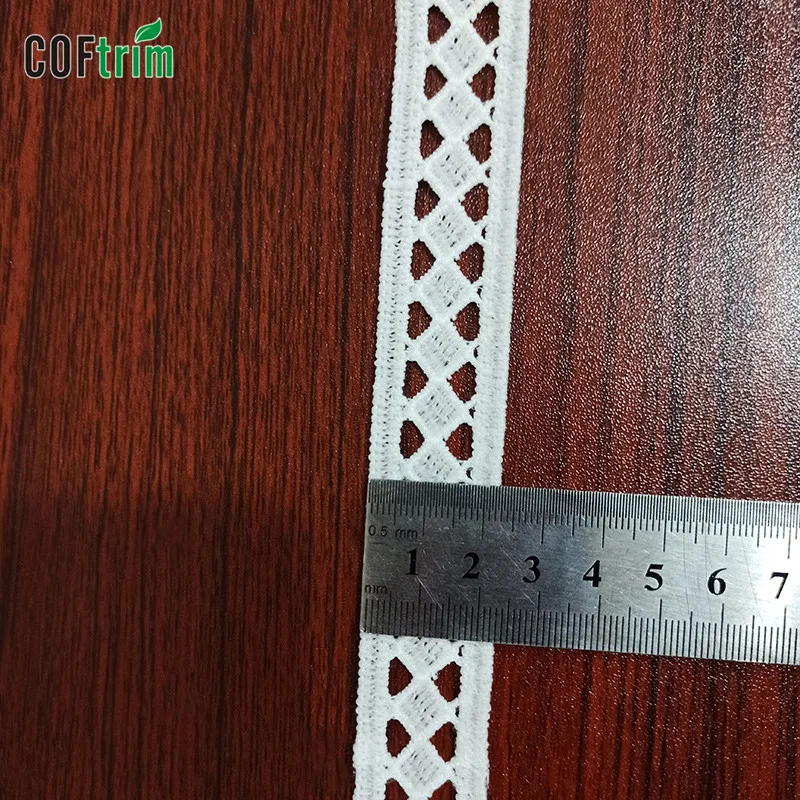 Ecofriendly design chemical line lace trim border lace trim wholesale