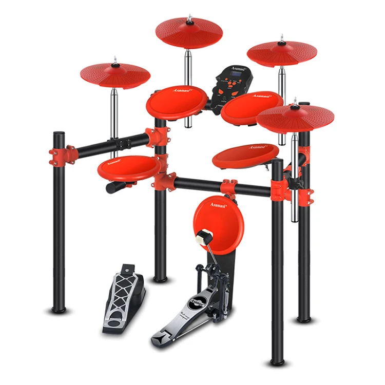 electric drum set entry level for beginner 5 drums 3 cymabls