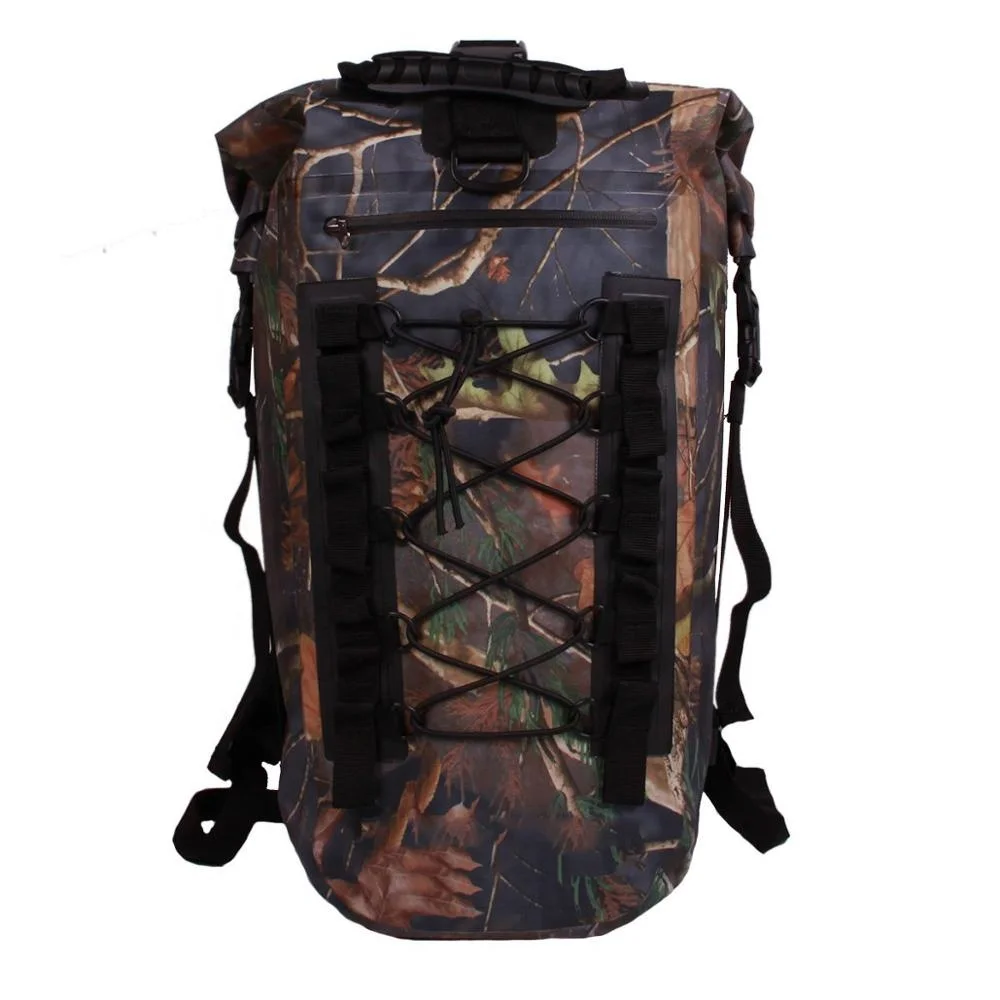Black tactical backpack 2019 heat sealed heavy duty 500D PVC camping sport 40 Litre hiking hunting tactical dry bag outdoor gear