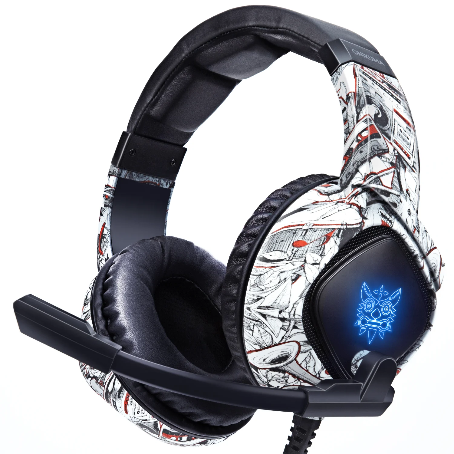 ONIKUMA K19 camo Gaming Headset Surround Sound Over-Ear Headphones with Mic and Volume Control