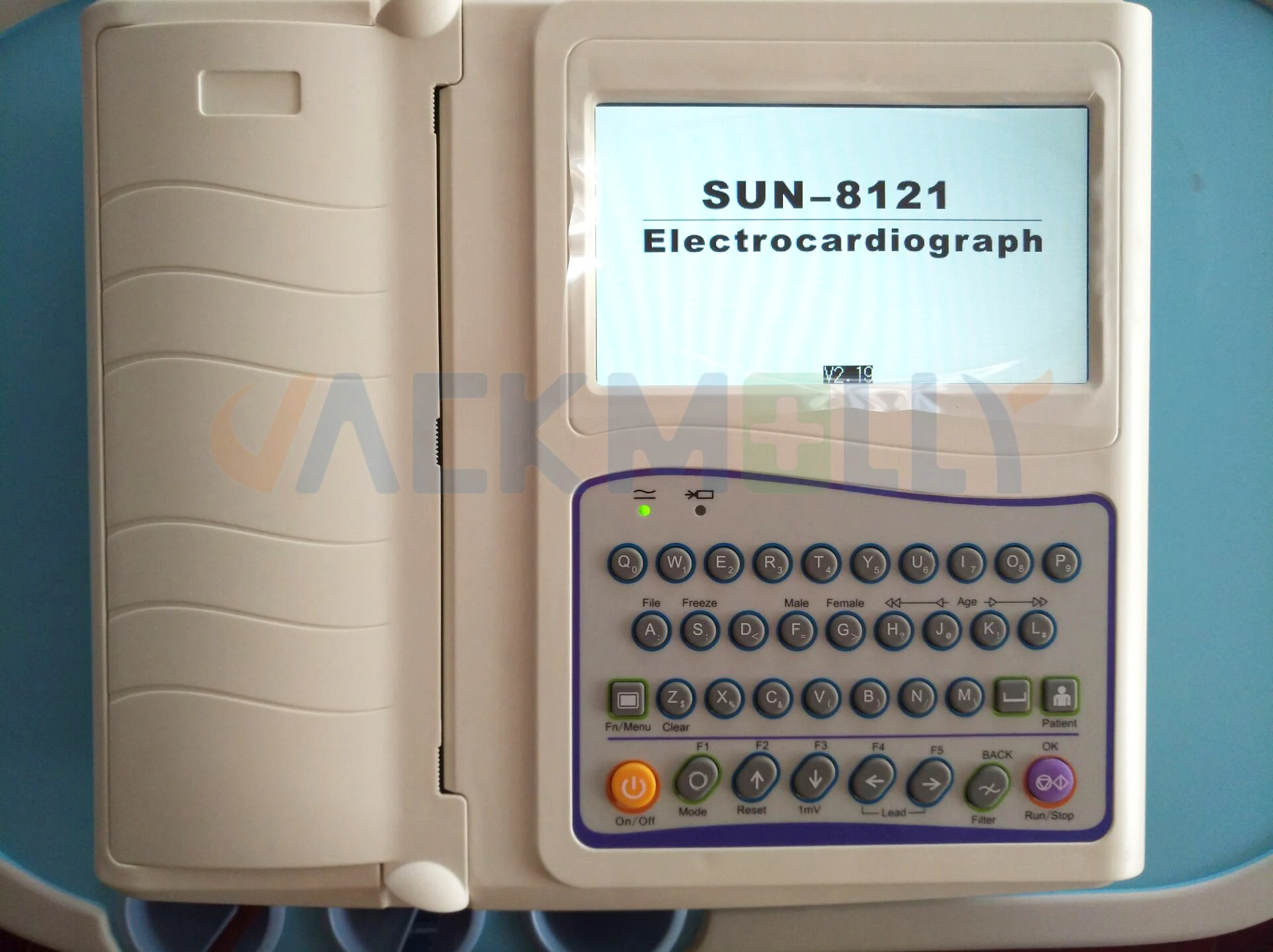 7 inch color screen 12 channel 12 leads ECG machine with inner thermal printer