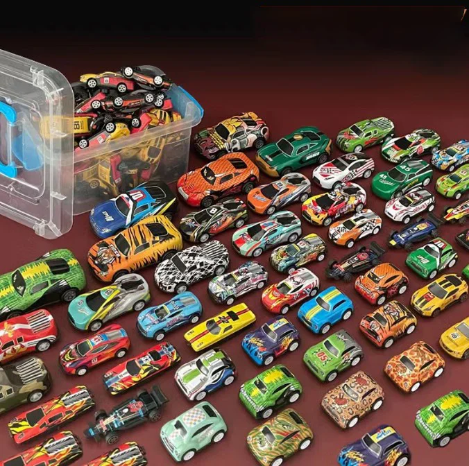 Wholesales 100pcs Small Pull Back Cars Toys Set,Friction Power Alloy Casting Car Mini Race Car, Suitable Kids Toy