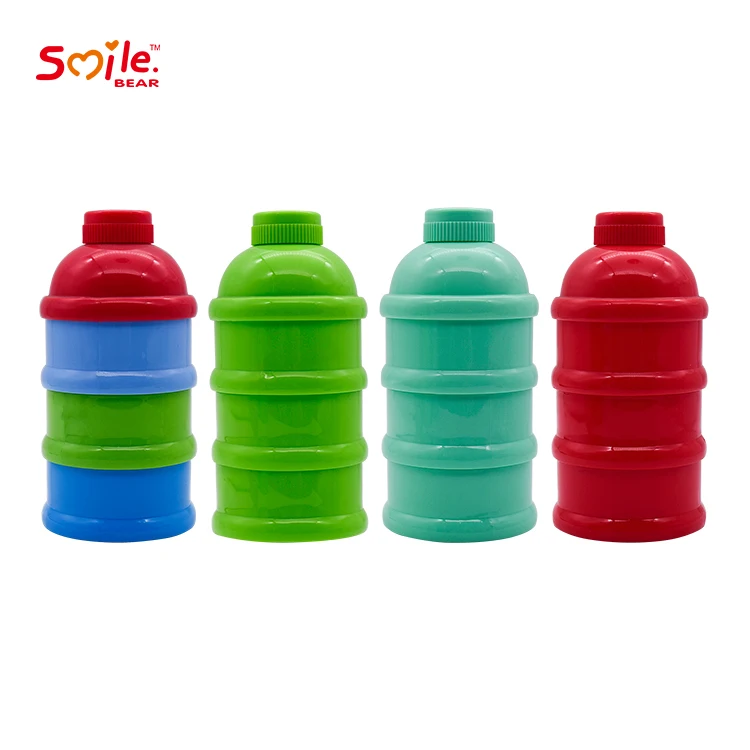 Hot Sale 3 Layers Storage Formula Feeding Safe PP Portable Baby Bottle Milk Box Powder Dispenser Container