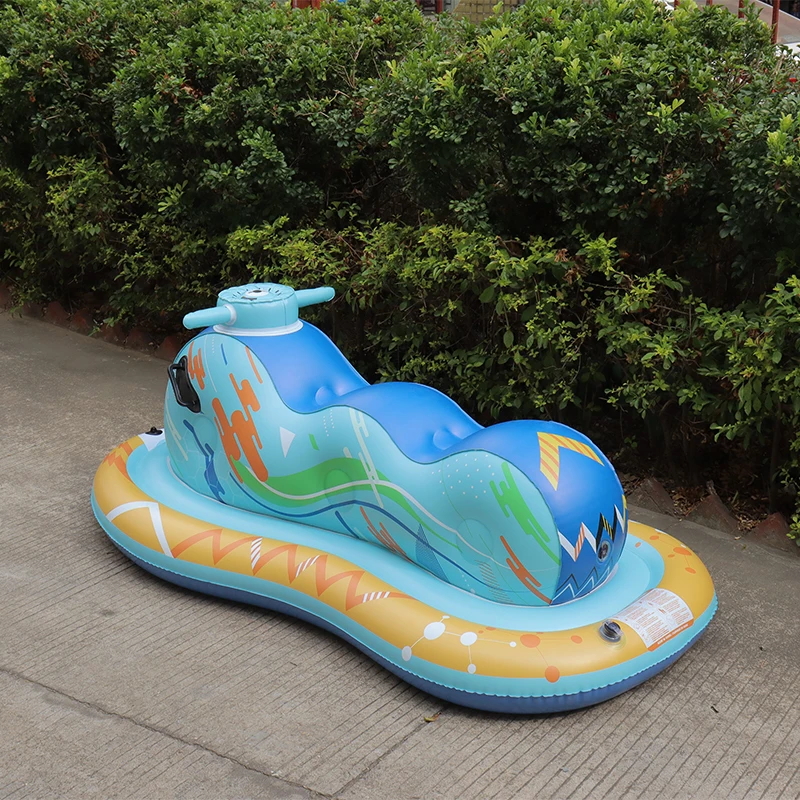 Inflatable Snow Tube, Snowmobile Snow Sled for Kids and Adults, Heavy Duty Snow Toys for Winter Outdoor Activity for 2 Person