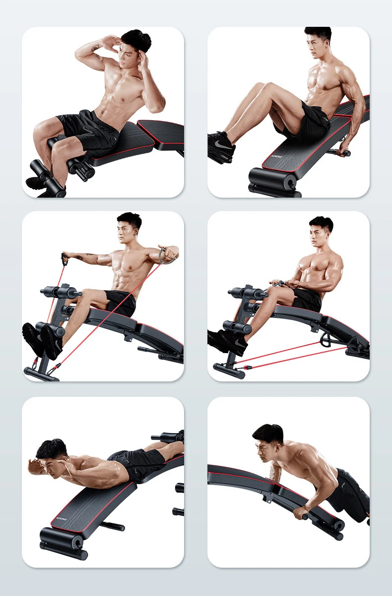 Rouser Fitness Foldable AB Exercise Machine Multifunctional Gym Equipment Adjustable Sit Up Bench Home Fitness Accessories