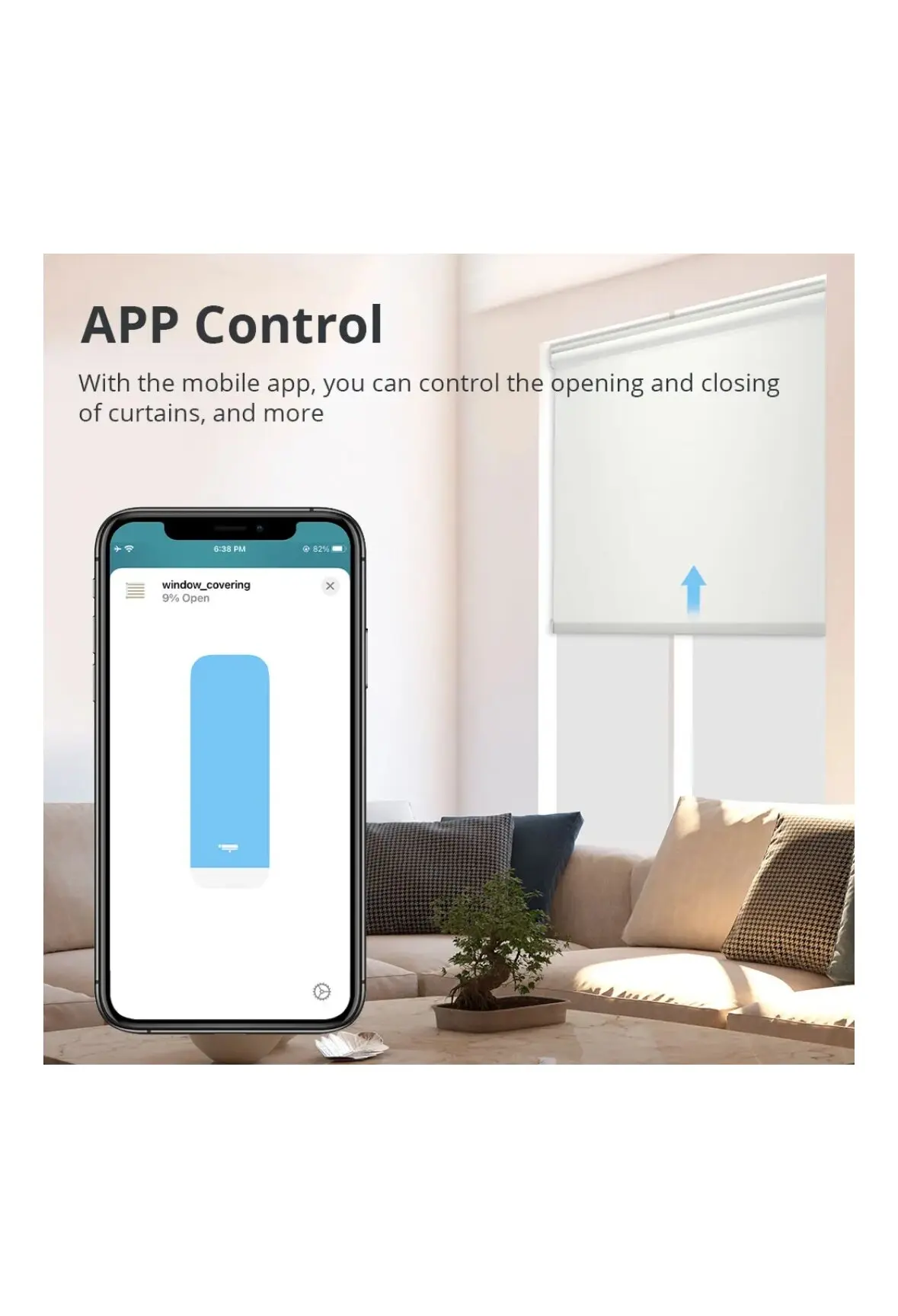 New arrival Matter Thread Smart Roller Shade Blinds Motor Built in Battery for 38mm Tube Homekit Google Home Smartthings App