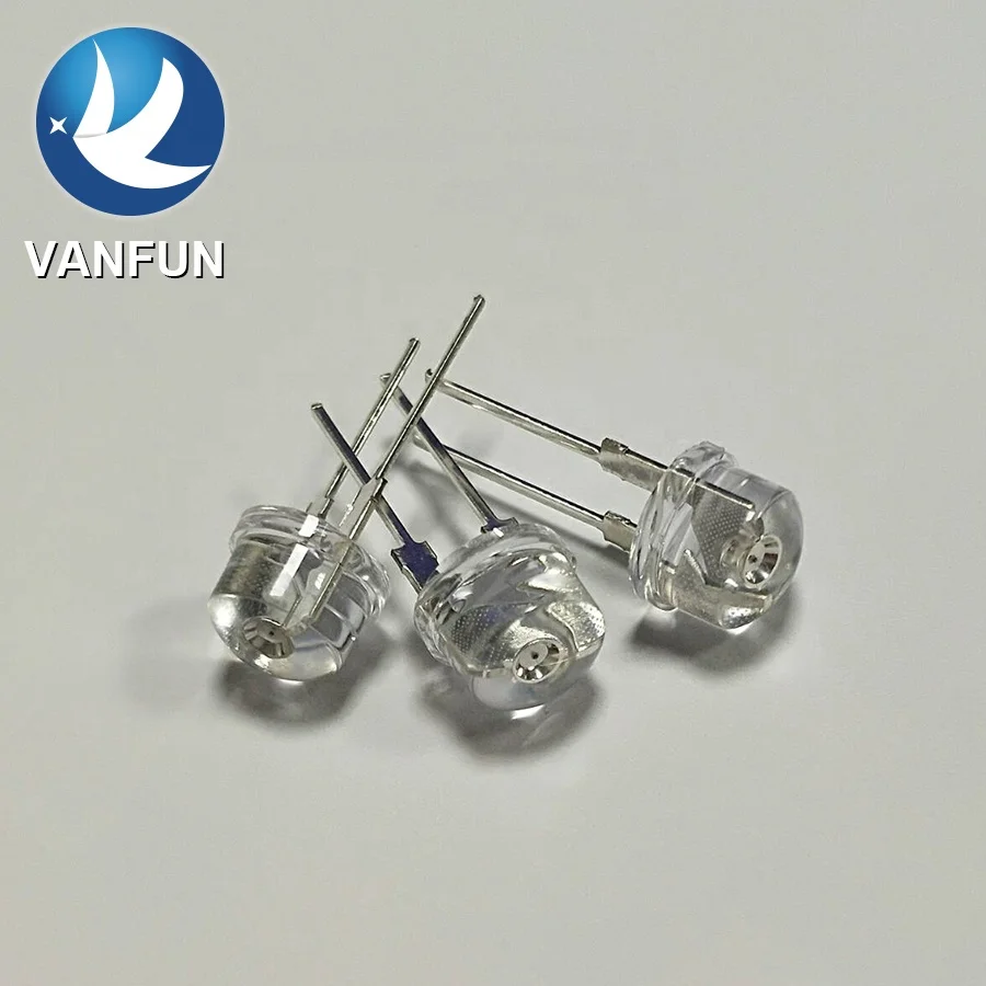 Vanfun Best Seller Transparent LED Straw Hat with 5mm round Head Features Green Yellow Blue Emitting Diodes