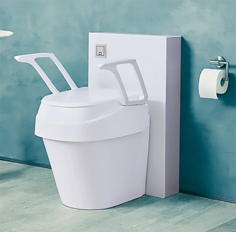 Universal Raised Toilet Seat Portable Elderly Disabled People Rehabilitation Therapy Supplies Pivoting armrests height adjust
