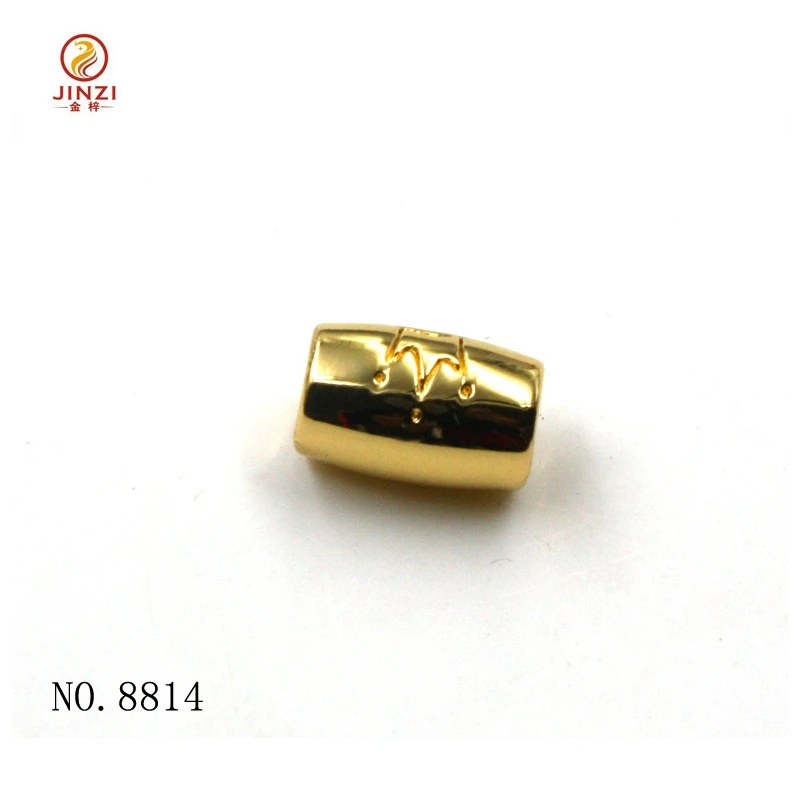 Jewelry Accessories Making Customize Engraved Metal Beads Company Logo Beads For Bracelet