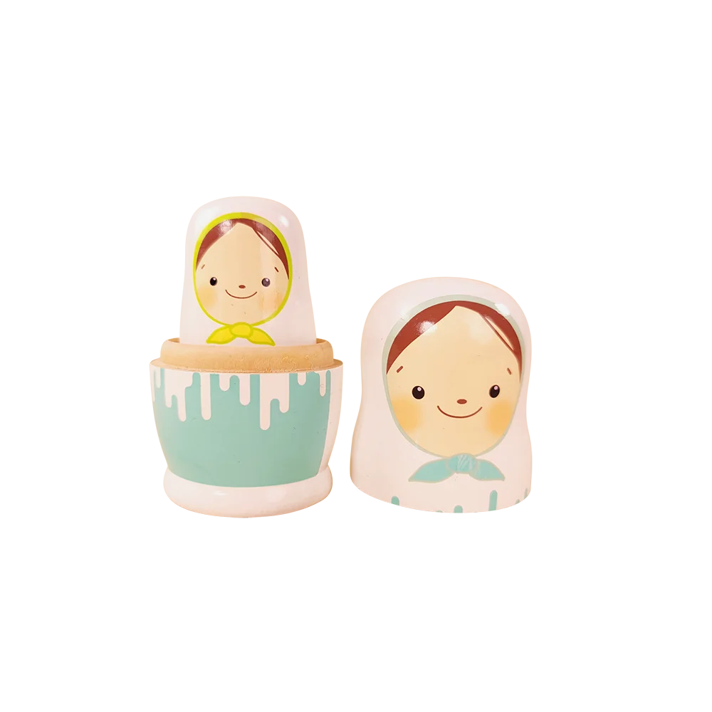 Green Forest Handmade DIY Plastic nesting russian matryoshka dolls