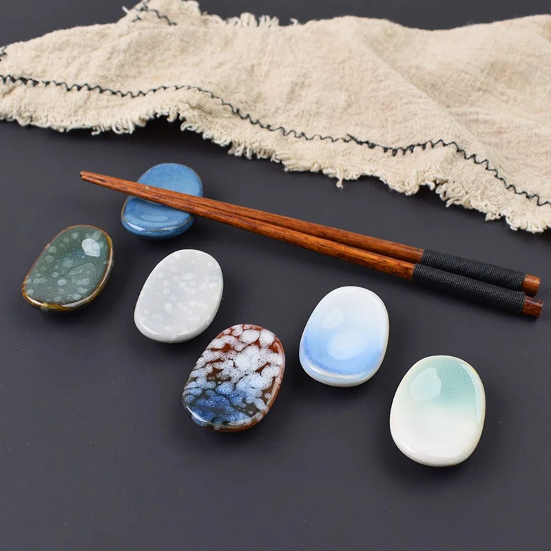 Kitchen accessories durable microwave oven dishwasher safe chopstick holder ceramic custom