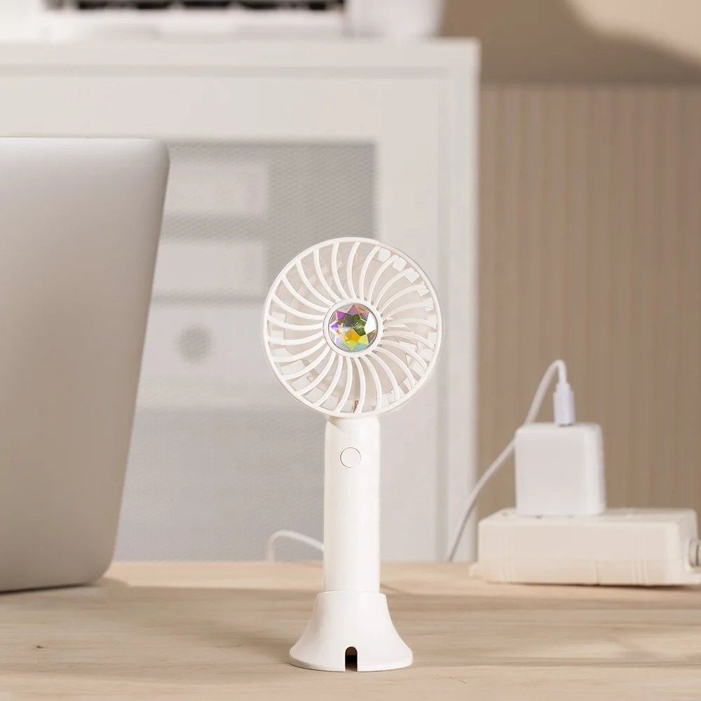 2022 Portable Handheld Fan Cooling USB Mini Fan Desktop Quiet 3 Gear Fan Rechargeable