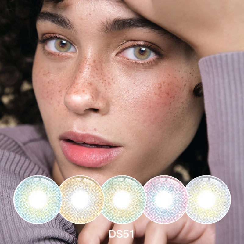 DS51 Blue Green Violet Color Lens Hot Selling Color Contact Lens Wholesale Price Monthly Contact New Arrival