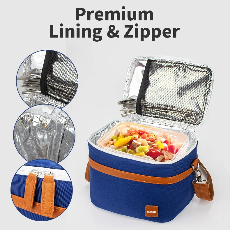 Custom Eco Friendly Portable Girls Food Cooler Box Tote Women Insulated Lunch Bag