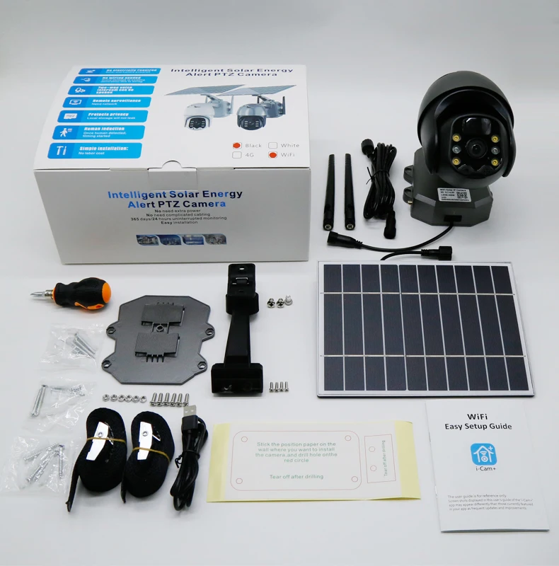 New 4MP 4G Solar Panel Power Surveillance Network PTZ Camera Solar 4G Sim Card CCTV Camera Solar Panel Wireless Security Camera