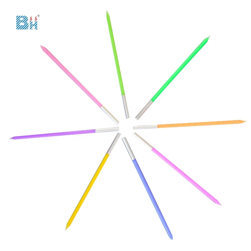 Rainbow candles birthday cake long thin stick