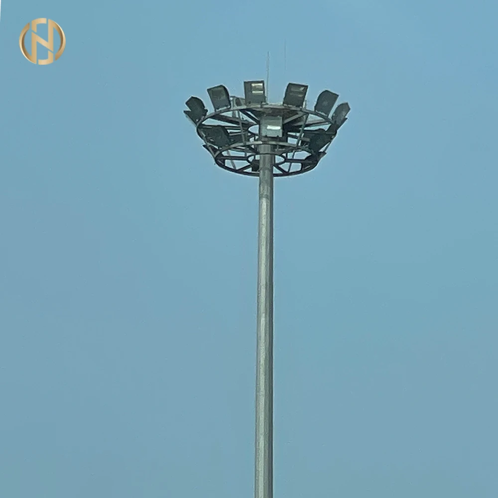 30M 35M Outdoor High Mast Lighting Towers With Lamp Lighting Pole