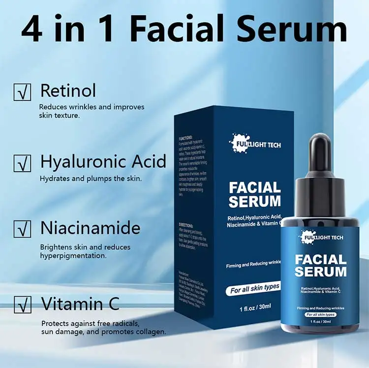 OEM Korean 5 In 1 Facial Serum Glass Bottle Face Cream Skincare Men Eye Essence Oil Vitamin C Serum For Face