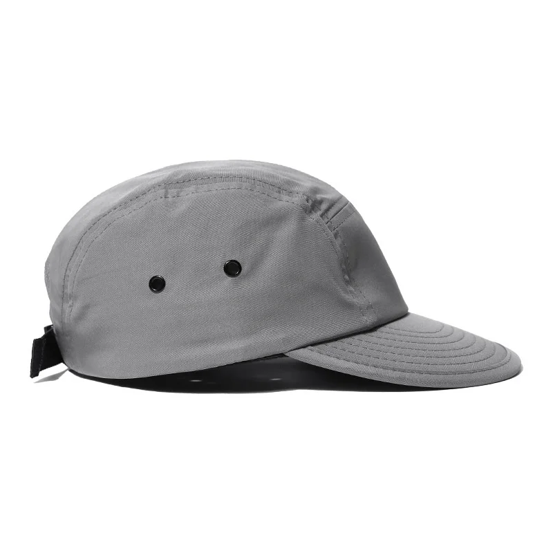 Wholesale five panel Breathable Lightweight Nylon hat Waterproof quick dry cap custom unstructured 5 Panel Snapback Cap Hats