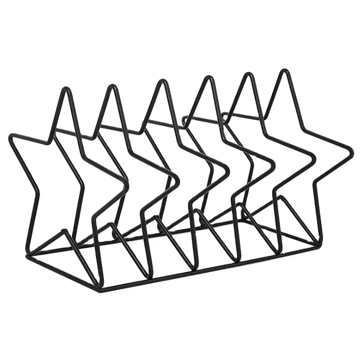 Nonskid Heavy Duty Metal Book Shelf Supports Mini Star Shape Bookends For Books Magazine