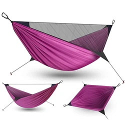 Оптовая продажа 210T/70D Портативный парашют нейлон Кемпинг Москитная сетка гамак