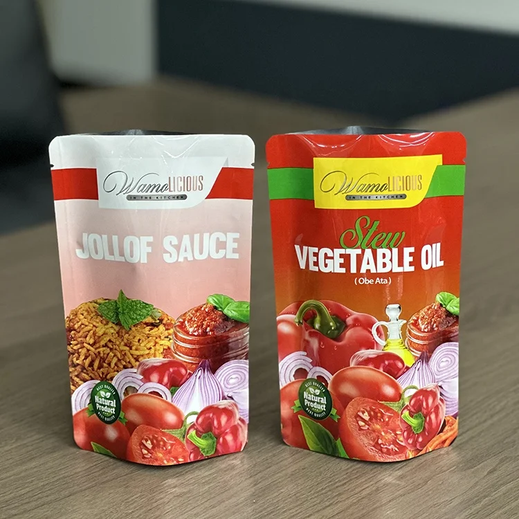 Tomato paste 70g bag black pepper sauce packaging retort pouch high temperature 121 moi moi cooking pouch