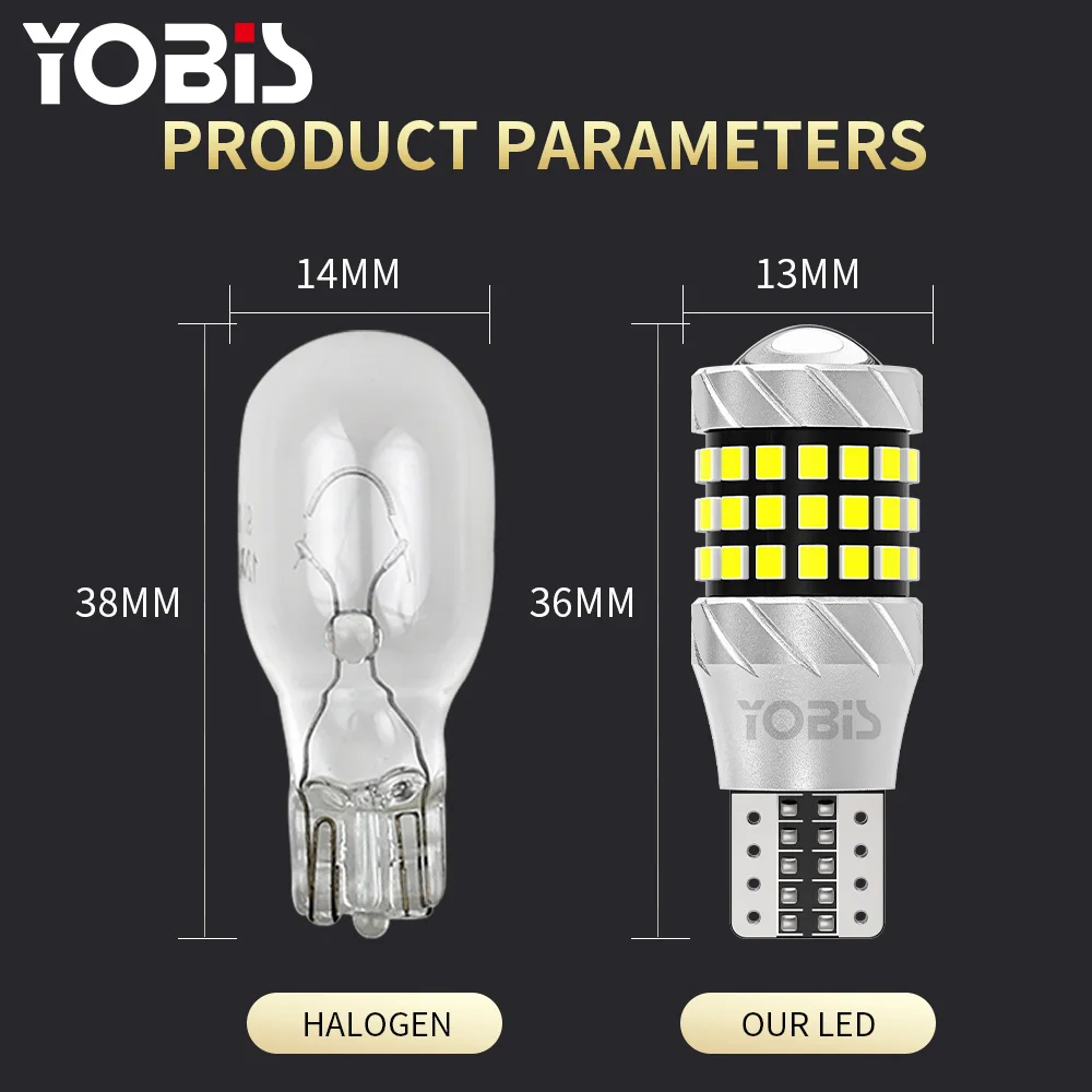 Автомобильная светодиодная лампочка YOBIS T15 2016 57SMD 921 912 W5W автоуказатель поворота Задний резервный тормоз Canbus безошибочная лампа автомобиля W16W LED