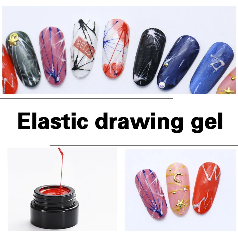 Nail art supplies oem custom logo gel nail painting draw line spider gel uv/led nail Drawing spider gel polish