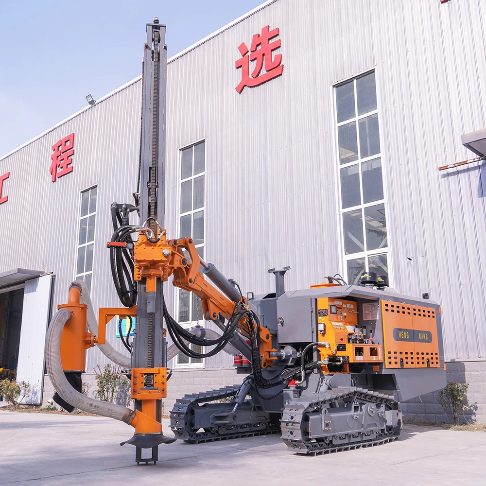 hengwang Crawler DTH integrated dth drilling rig Open Mountain blast hole drilling machine
