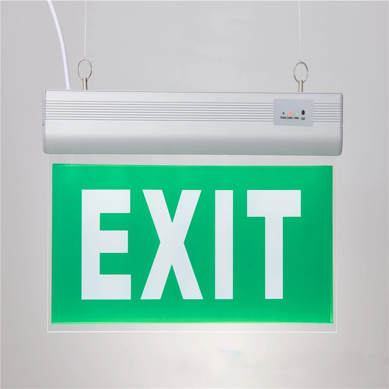 180minutes emergency time 3W LED Emergency Exit Sign Light project lighting solution Exit Sign right lef Emergency Light