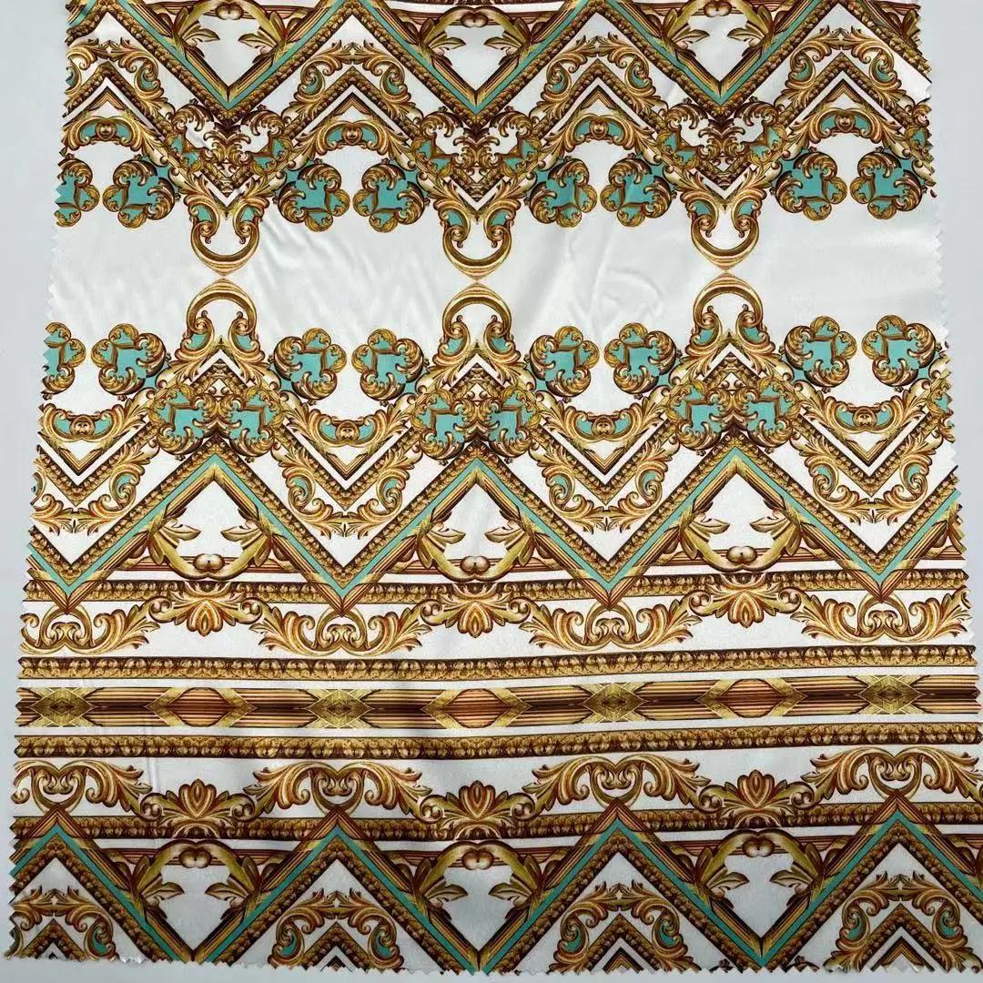 super soft silk print 50D stretch satin fabric for women pajamas