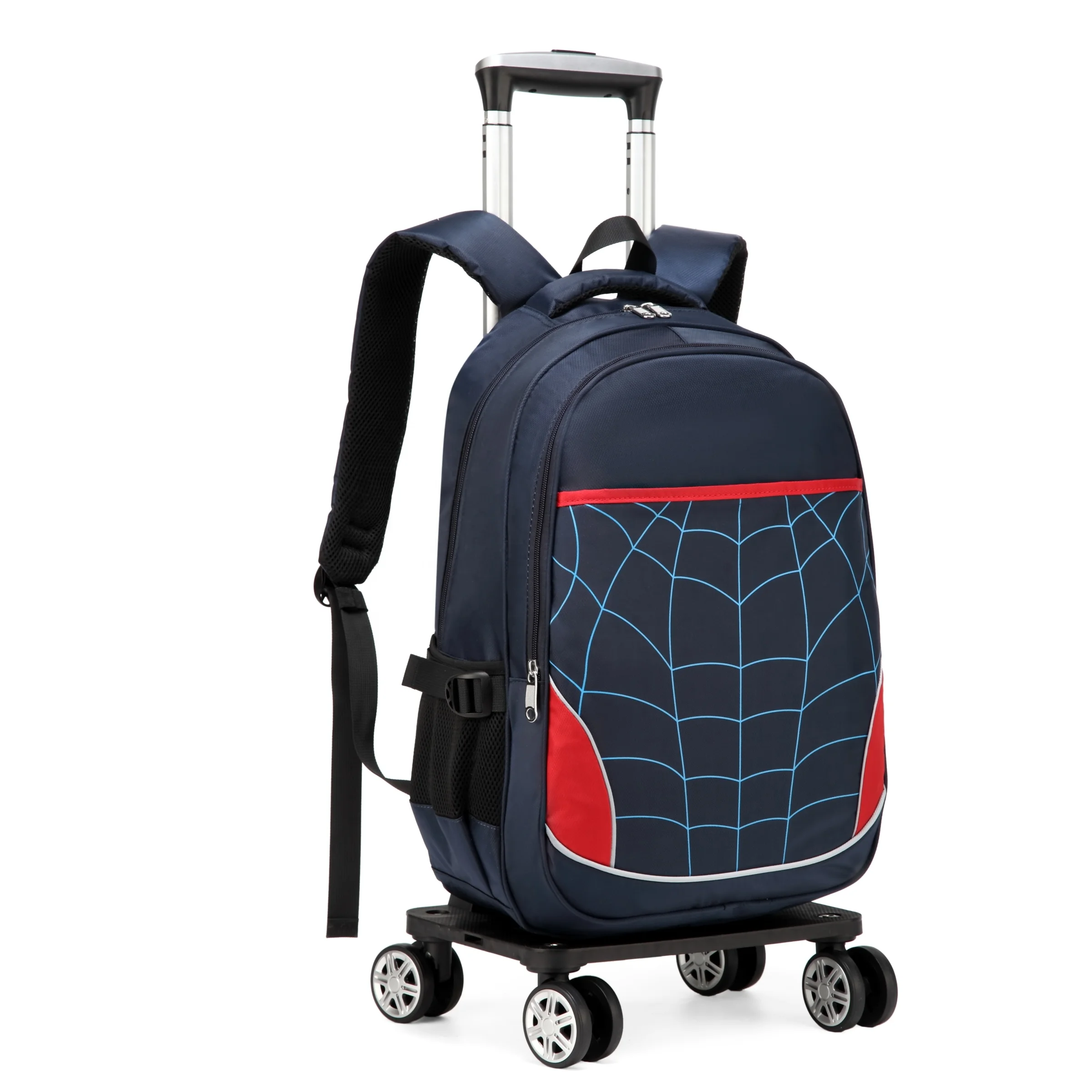 High-Capacity Waterproof School kids travel trolley bag roller wheeled luggage backpack trolly school bag for girls