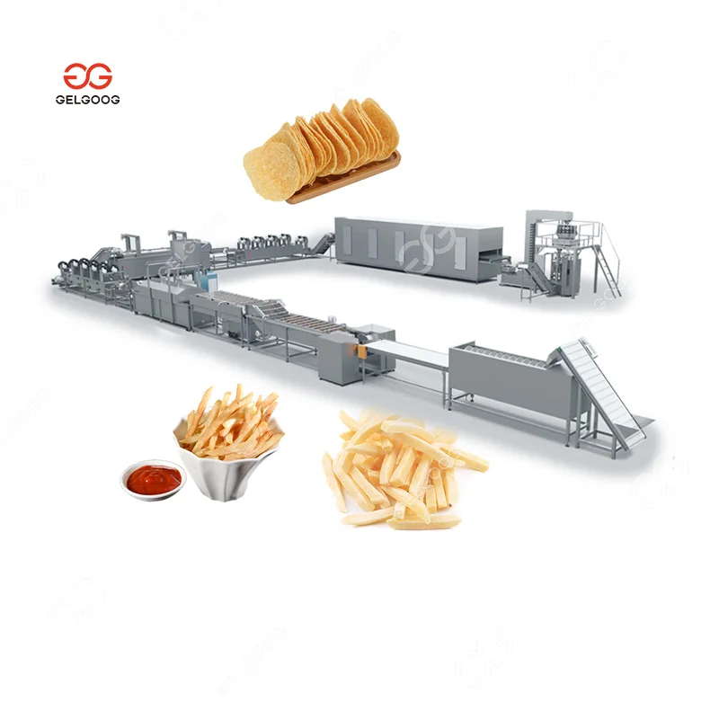 Fresh Potato Chips Finger Make Machine Making Cassava Chips Processing Plant for Potato